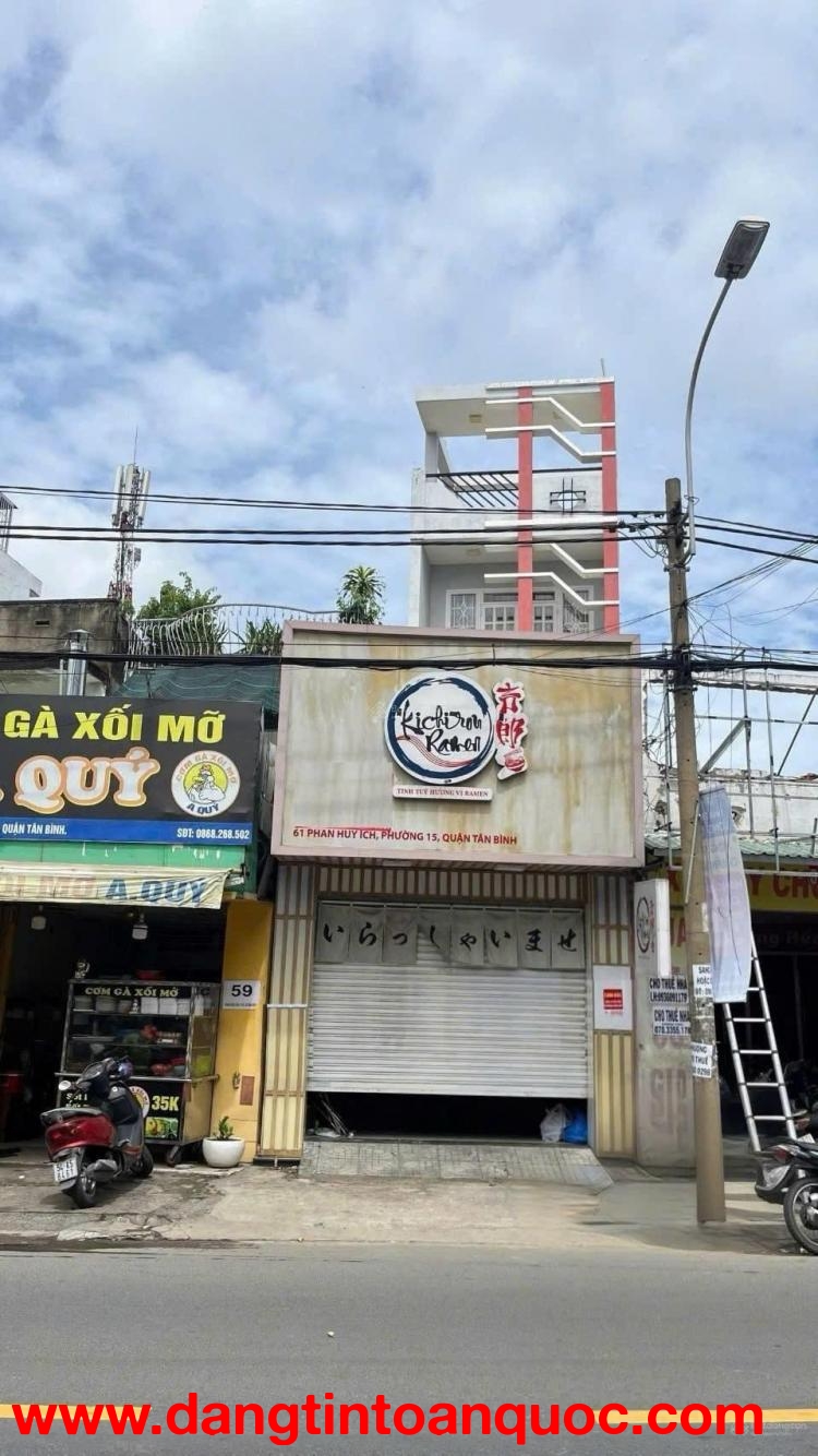 Cho thuê nhà nguyên căn mặt tiền Phan Huy Ích, Gò Vấp, khu dân cư sầm uất, tiện kinh doanh nhà hàng,