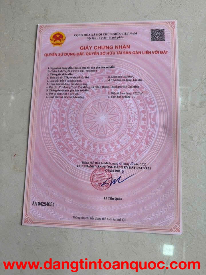 MẶT TIỀN TRỊNH THỊ MIẾNG – DÒNG TIỀN 15TR/THÁNG – SÂN CONTAINER