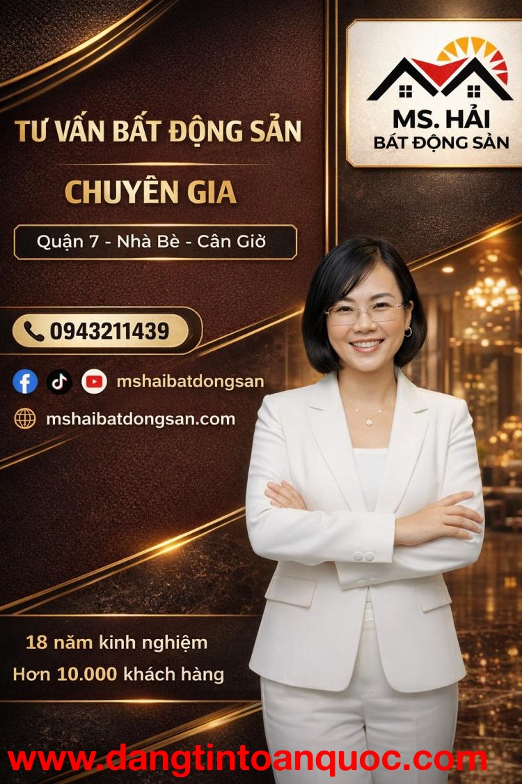 LÔ ĐẤT MẶT TIỀN HUỲNH TẤN PHÁT, NHÀ BÈ - GIẢM SÂU 2,5 TỶ SO VỚI BANK ĐỊNH GIÁ - CHỈ CÒN 17,9 TỶ (TL)