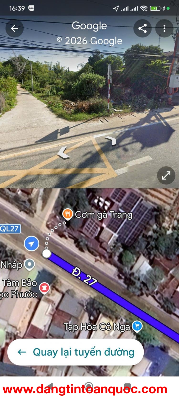 BÁN ĐẤT MẶT TIỀN QUỐC LỘ 27 HƯỚNG ĐI ĐÀ LẠT – LƯƠNG CAN, NHƠN SƠN, NINH SƠN