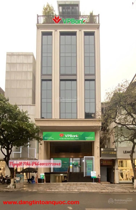 Cho thuê tầng 3,4 tòa nhà VPBank Bà triệu, 250m2/sàn,giá 75 triệu/tầng/tháng/ phù hợp làm văn phòng