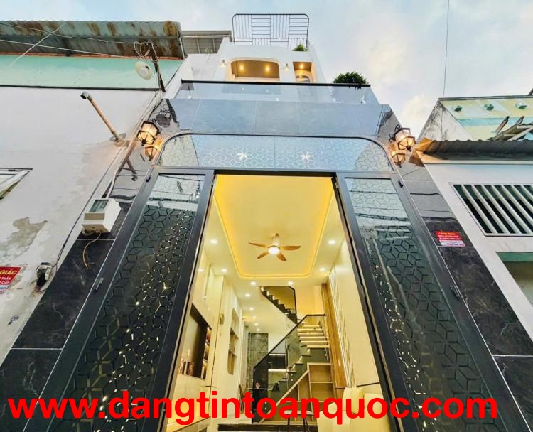 NHÀ BÁN 3 TẦNG – 4PN TẠI GÒ VẤP, TP HỒ CHÍ MINH-  HẺM THÔNG, NỘI THẤT CAO CẤP – GIÁ HƠN 5 TỶ