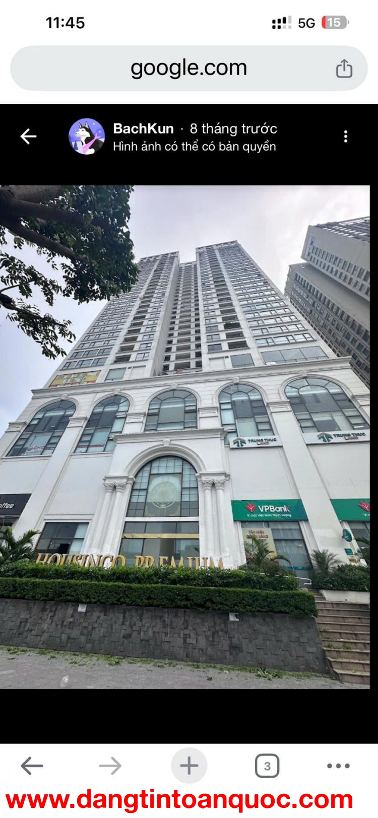 Cho thuê căn hộ Houssinco Premium – Nguyễn Xiển