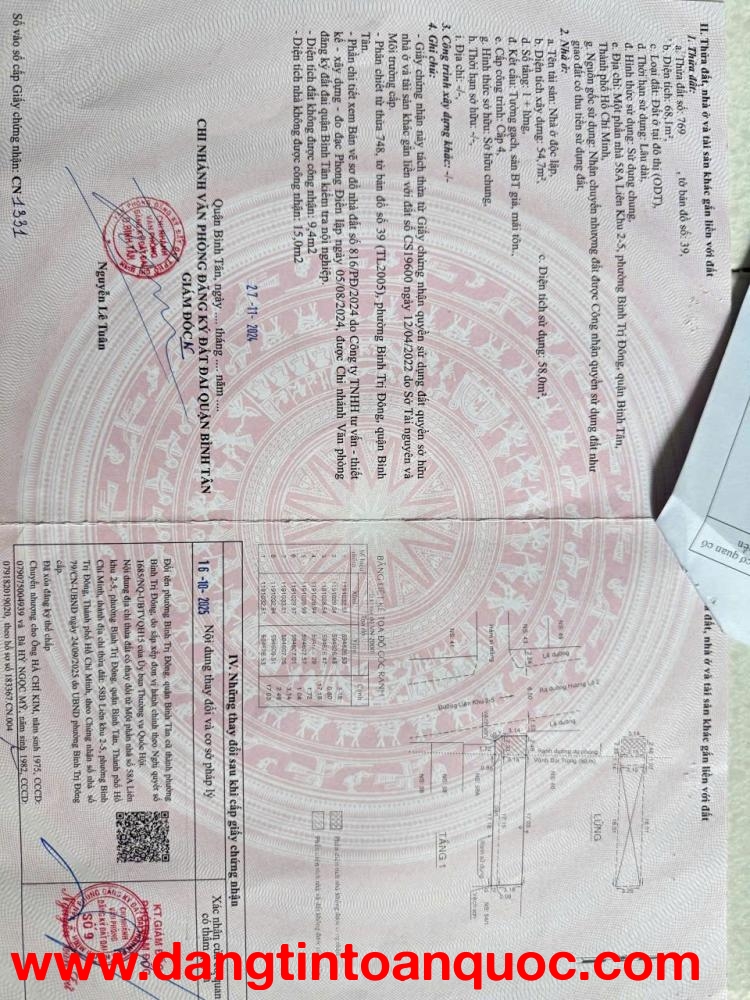 Đất Đẹp - Giá Tốt Bán nhanh Lô Đất Chính Chủ Tại Phường Bình Trị Đông, Bình Tân, HCM