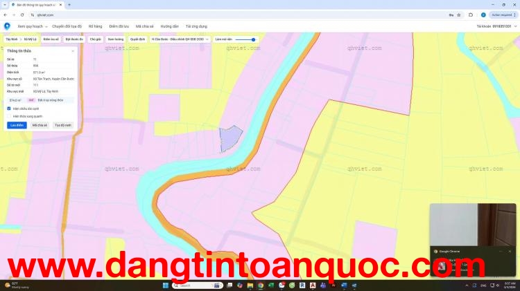 BÁN ĐẤT VIEW ĐẸP - TẠI ẤP 1A  XÃ TÂN TRẠCH - HUYỆN CẦN ĐƯỚC - LONG AN