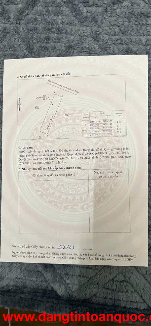 ĐẤT ĐẸP – GIÁ TỐT  – CHÍNH CHỦ CẦN BÁN 2 lô trục cảnh quan Quảng Trường Biển, Sầm Sơn, Thanh Hoá