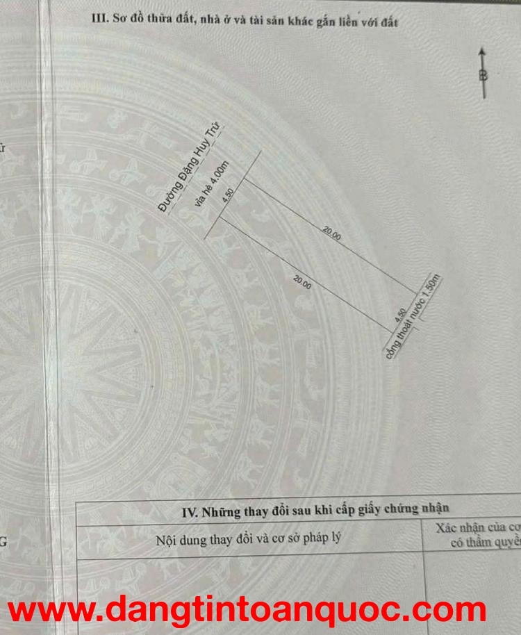 ????Đất MT Đặng Huy Trứ,  Đường 7m5 lề 4m. Sát biển Nguyễn Tất Thành