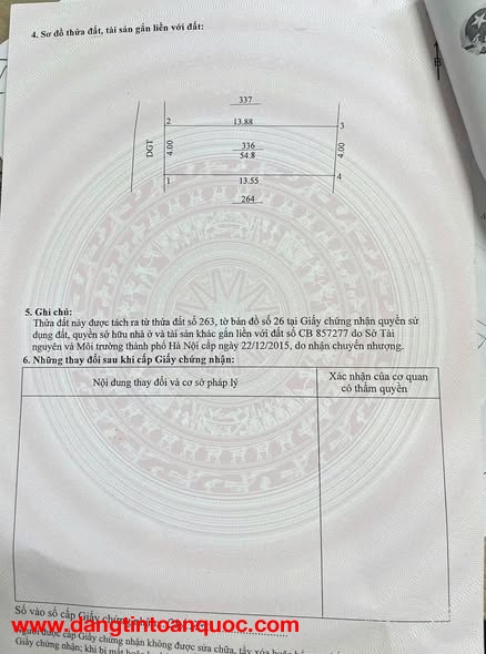 ĐẤT TRUNG TÂM THỊ TRẤN PHÙNG - ĐAN PHƯỢNG - HÀ NỘI ( 54.8m )