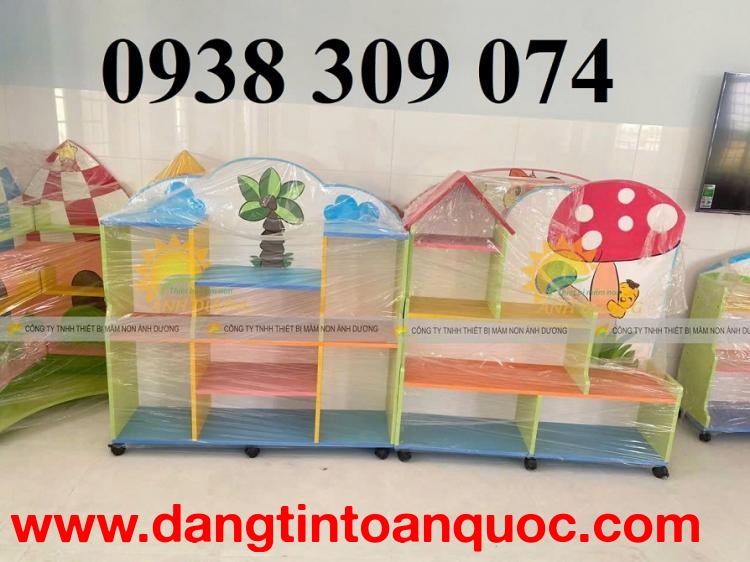 Kệ góc mầm non AD, kệ cá nhân mầm non AD, kệ nhà trẻ AD