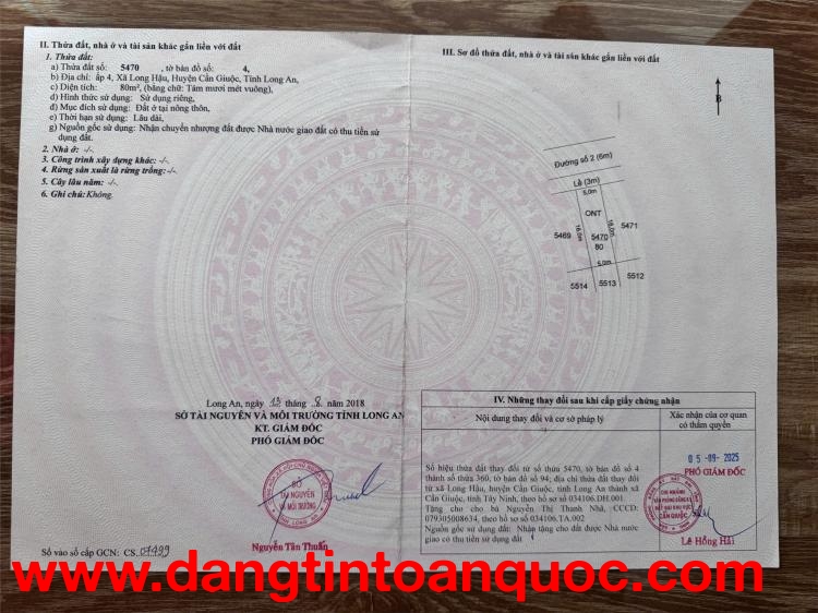 BÁN ĐẤT NỀN DỰ ÁN SAIGON VILLAGE TẠI ấp 4, Long Hậu, Cần Giuộc, Long An