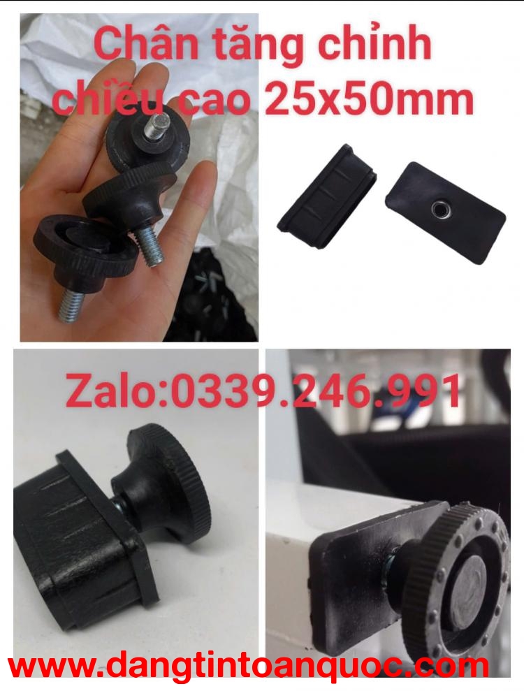 Nhà cung cấp chân tăng chỉnh chiều cao 25x50mm