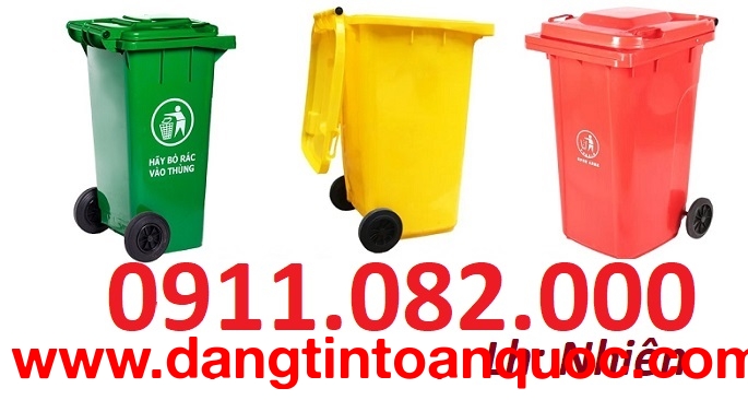  Thùng rác 120 lít, thùng rác 240 lít giá rẻ sỉ lẻ- lh 0911082000