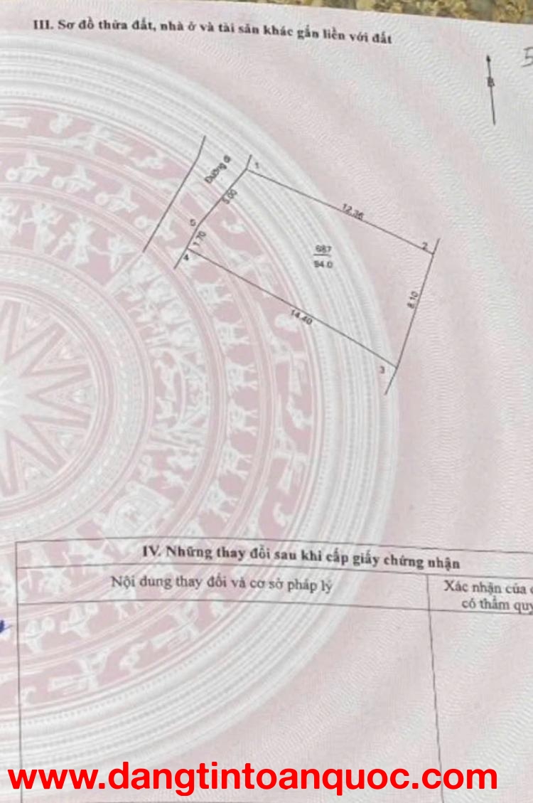 94M ĐẤT PHƯỜNG TRUNG HƯNG _ SƠN TÂY _ HÀ NỘI