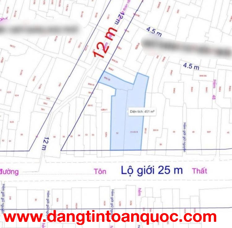 BÁN NHÀ C4 MẶT TIỀN KD Đ.TÔN THẤT THUYẾT, QUẬN 4 - NGANG SIÊU KHỦNG 13M*26M - GÓC 2 MẶT TIỀN NỞ HẬU 