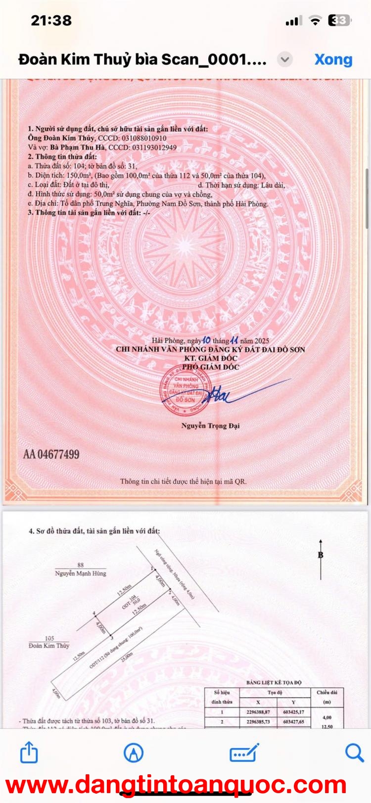 Lô góc F0 sát mặt đường 353 Trung Nghĩa ZALO 0567 222 555