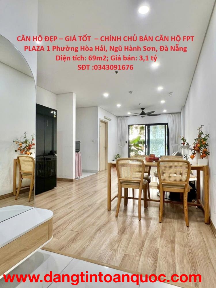 CĂN HỘ ĐẸP – GIÁ TỐT  – CHÍNH CHỦ BÁN CĂN HỘ FPT PLAZA 1 Phường Hòa Hải, Ngũ Hành Sơn, Đà Nẵng