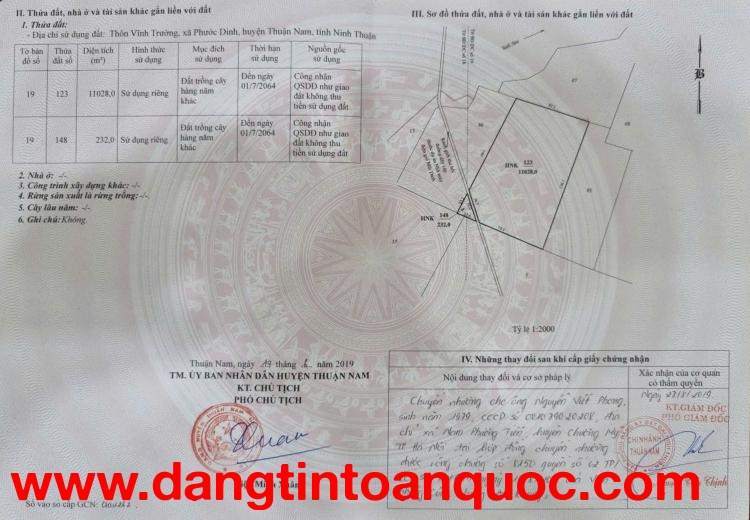 HOT HOT - CẦN BÁN LÔ ĐẤT VEN BIỂN Từ Phan Rang đi Cà Ná tại Xã Phước Dinh, Huyện Thuận Nam, Ninh Thu