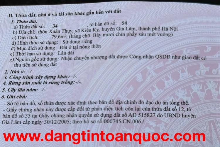 HOT HOT CẦN BÁN NHANH LÔ ĐẤT TIỀM NĂNG  tại huyện Gia Lâm tô Hà Nội