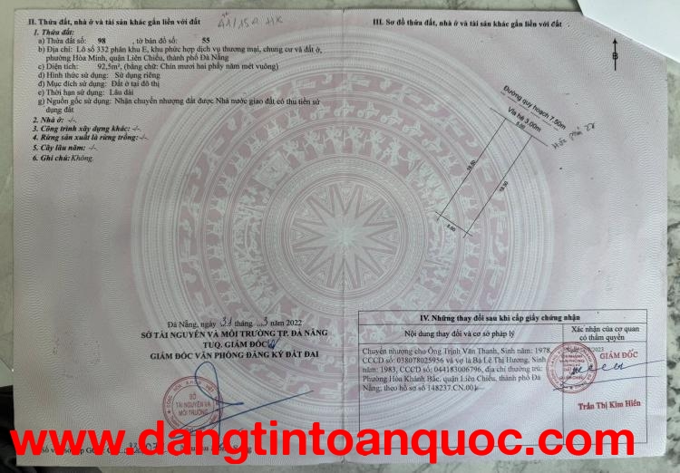 RẺ NHẤT KHU E HÒA MINH – ĐƯỜNG 7M5 ĐƯỜNG HOÀ PHÚ 27 – SỔ ĐỎ LÂU DÀI