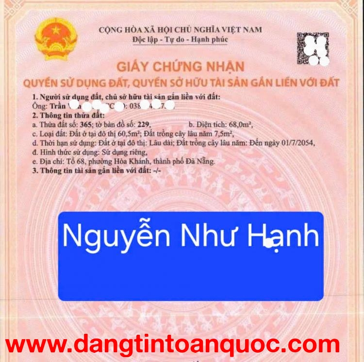 ????????BÁN ĐẤT ĐƯỜNG NGUYỄN NHƯ HẠNH - CÁCH ĐƯỜNG 20M