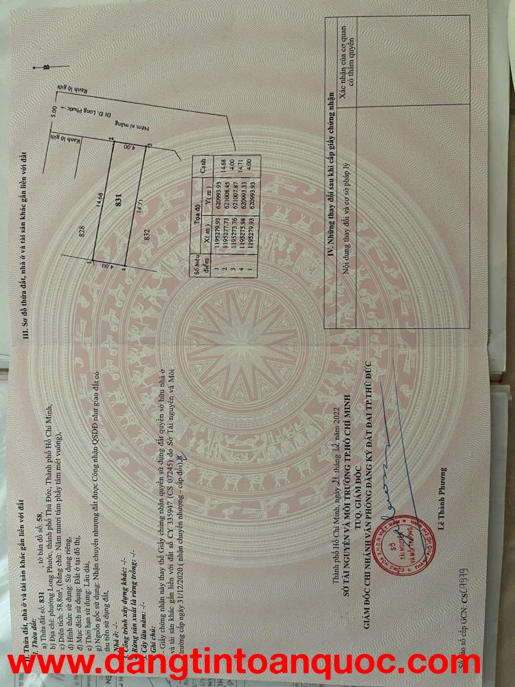 ĐẤT ĐẸP – GIÁ TỐT  – CHÍNH CHỦ CẦN BÁN Tại Hẻm 340 phường Long phước quận 9, Phường Long Phước