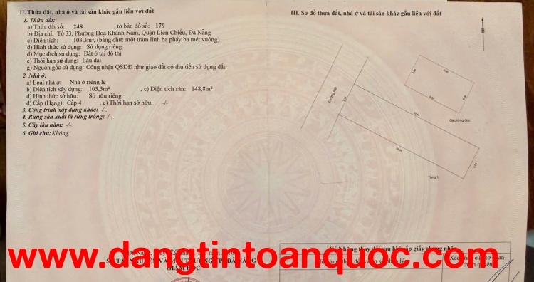 Bán nhà gác lửng kiệt Ô TÔ K109 Phạm Như Xương