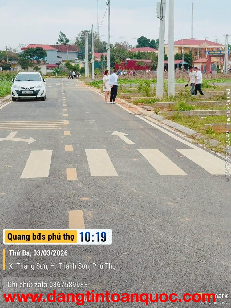 Đất đấu giá Thắng Sơn, Thanh Sơn, Phú Thọ - Giá chỉ hơn 10tr 1m - Bao giá tốt nhất thị trường