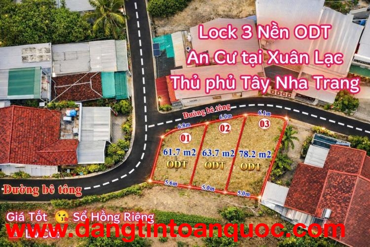 MỞ BÁN 3LÔ ( Đồng Xanh Vĩnh Ngọc cũ)- PHƯỜNG TÂY NHA TRANG
