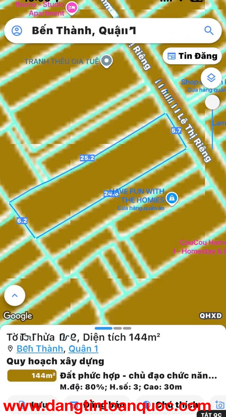 BÁN NHÀ 2 TẦNG HXH Đ.LÊ THỊ RIÊNG, Q1 - NGANG HIẾM 6M*26M NỞ HẬU VUÔNG CHUẨN ĐẸP - CHÍNH CHỦ 1 ĐỜI -