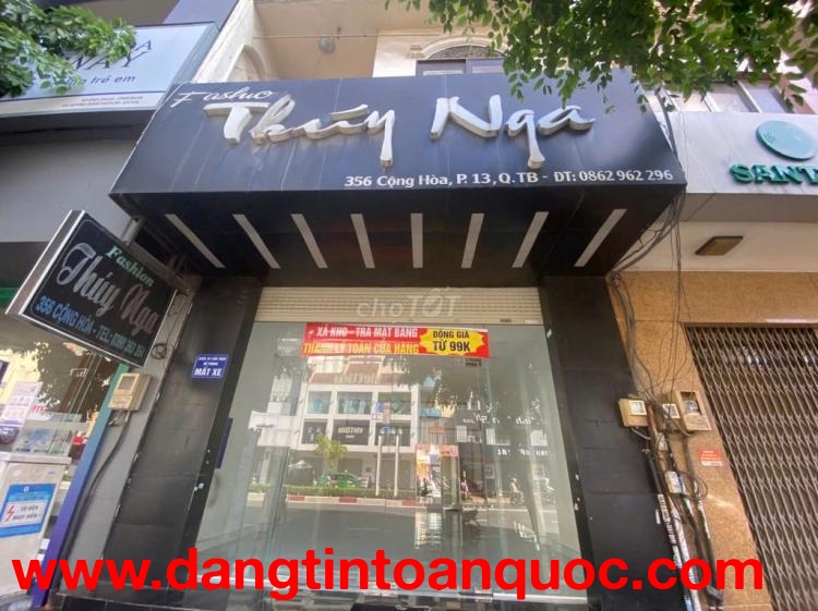 CHO THUÊ NHÀ MẶT TIỀN CỘNG HÒA – QUẬN TÂN BÌNH