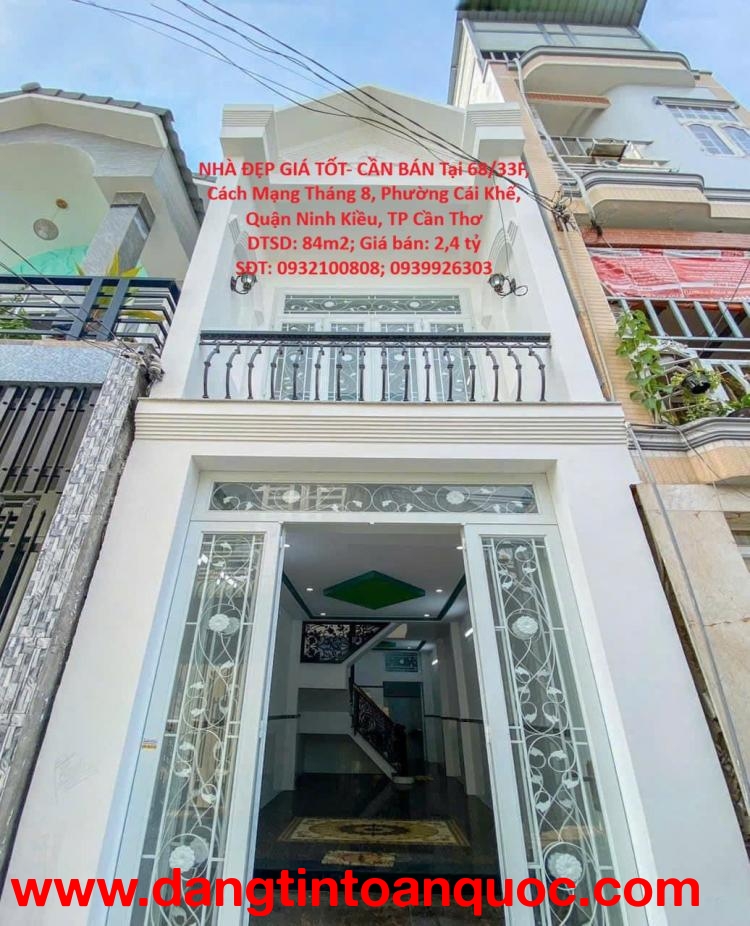 NHÀ ĐẸP GIÁ TỐT- CẦN BÁN Tại Phường Cái Khế, Ninh Kiều, Cần Thơ