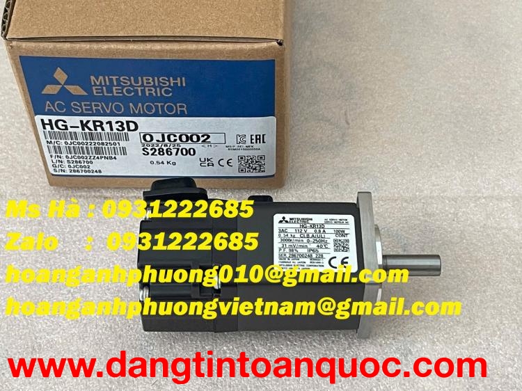 Bảo hành 12 tháng - Động cơ servo mitsubishi HG-KR13D 