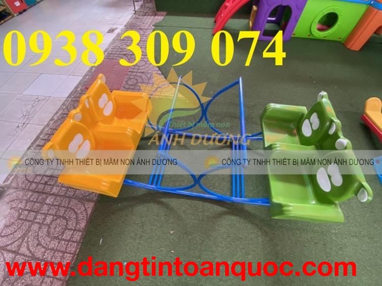 Bập bênh 4 ghế gấu,bập bênh 2 con giống,bập bênh đế cong