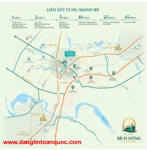 Bán Bích Động Lakeside - 160m²– gần ngay trung tâm hành chính Việt Yên - 68 triệu/m²