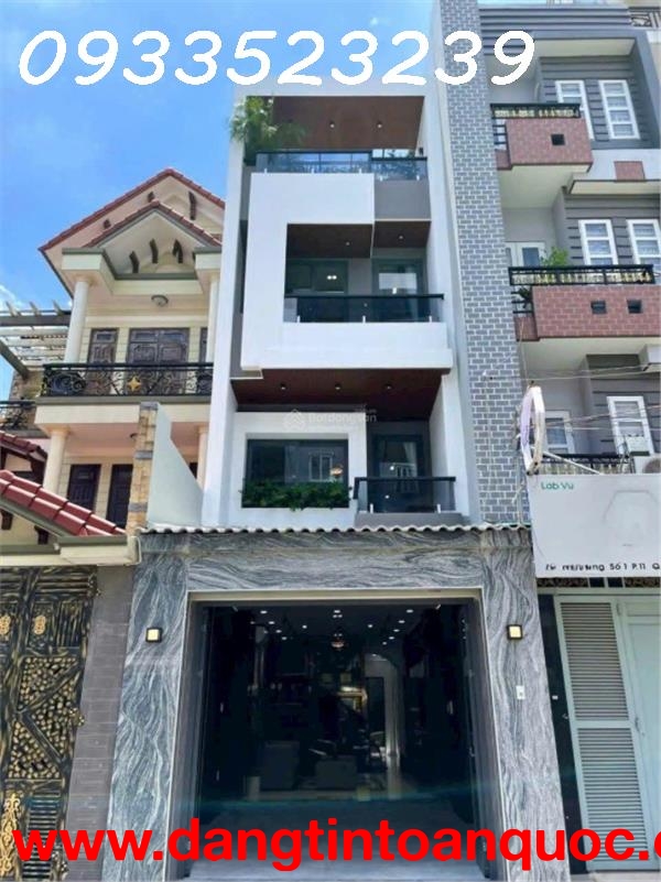 Bán nhà mới mặt tiền đường số 1 phường 11 Gò Vấp, DT 4m x 21,5m (86m2), 4 tầng, thang máy