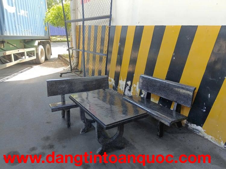 Bộ bàn ghế đá hai ghế thẳng 0943 246 144