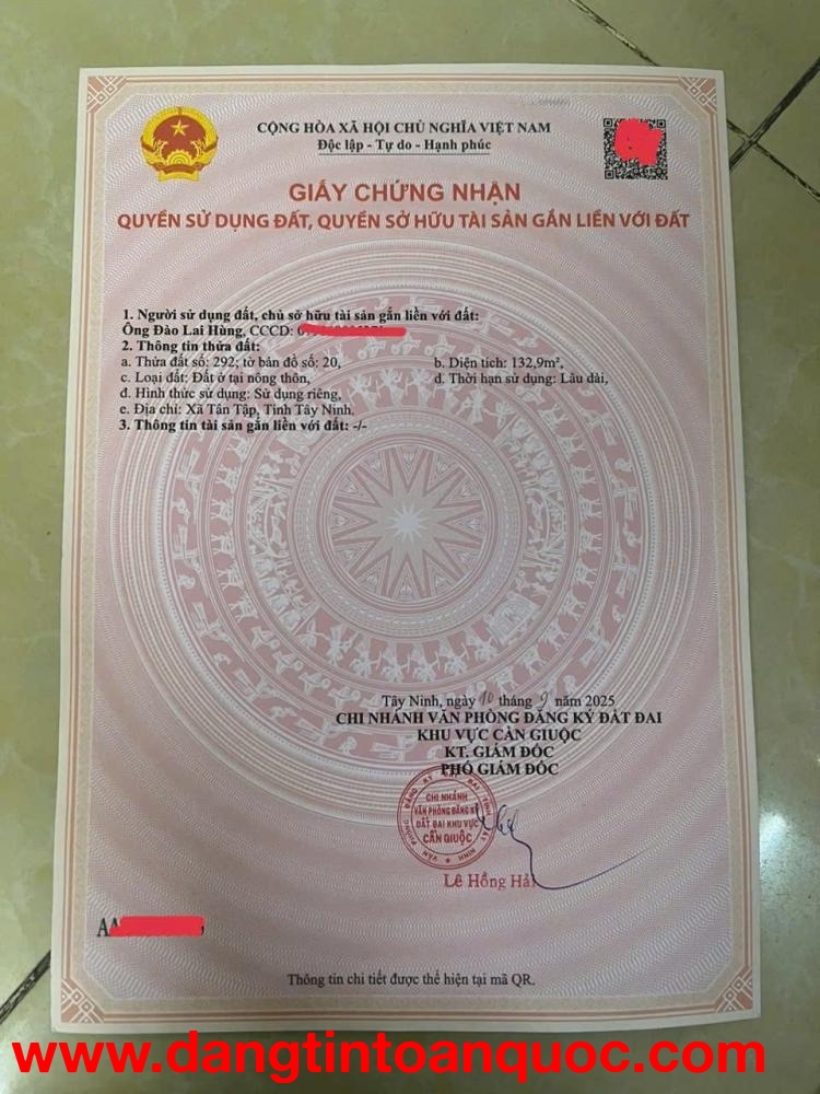 HOT HOT – CHÍNH CHỦ CẦN BÁN LÔ ĐẤT ĐẸP Tại Đường ĐT. 830, Xã Tân Tập, Huyện Cần Giuộc, Long An.