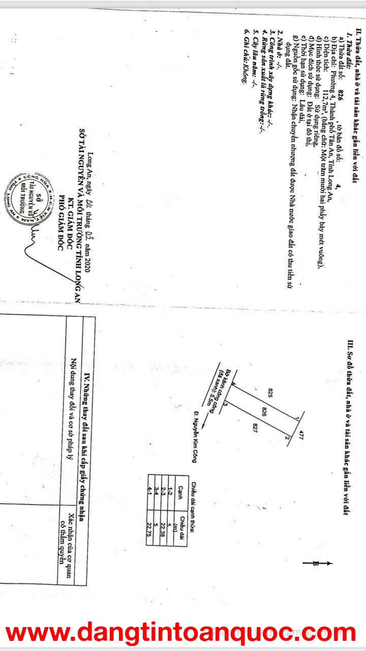 Sở Hữu Ngay Lô Đất Đẹp - Chính Chủ Cần Bán Tại Phường 4, TP Tân An, Long An
