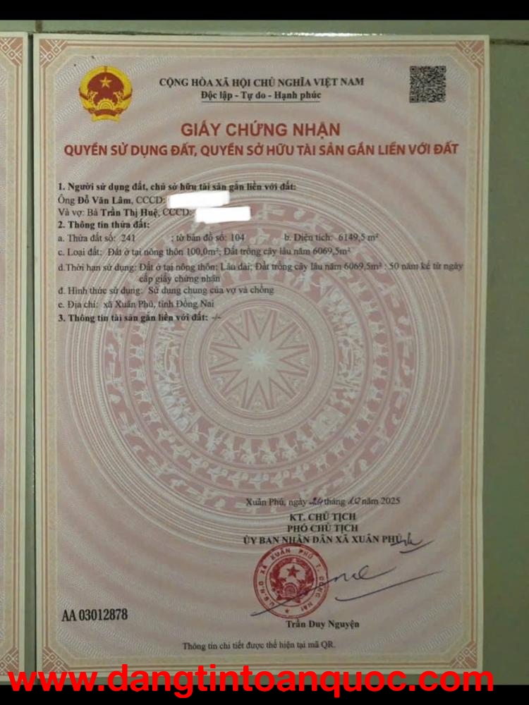 ĐẤT ĐẸP – GIÁ TỐT CHÍNH CHỦ BÁN GẤP Tại Xã Lang Minh, Xuân Lộc, Đồng Nai