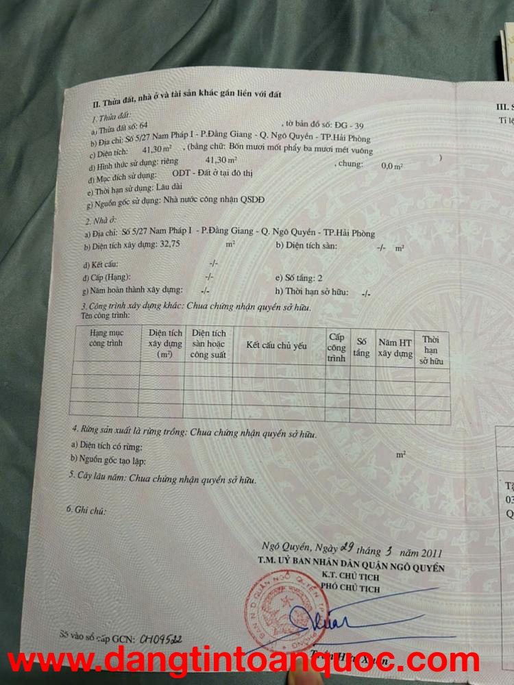 NHÀ RIÊNG CHÍNH CHỦ - GIÁ TỐT - Nam Pháp 1, Phường Gia Viên, Quận Ngô Quyền, Hải Phòng