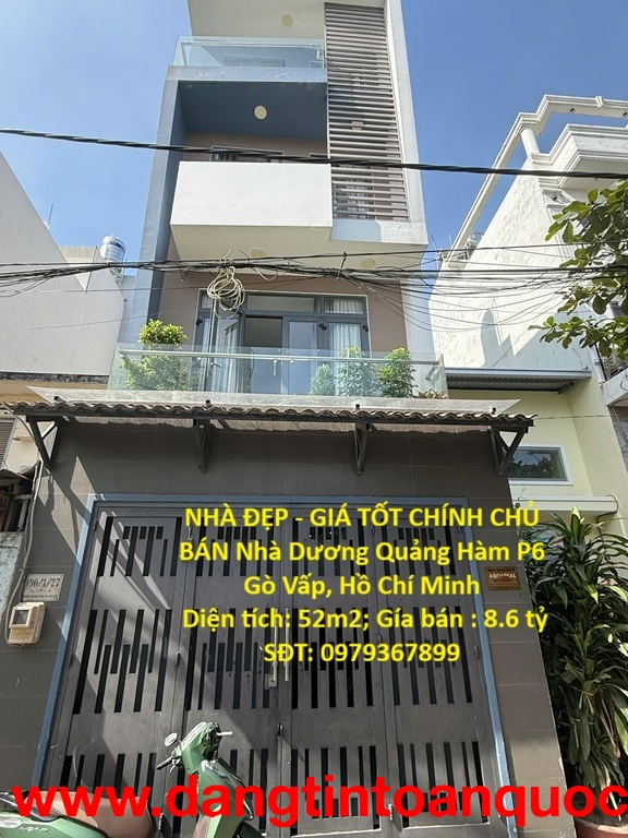 NHÀ ĐẸP - GIÁ TỐT CHÍNH CHỦ BÁN Nhà Dương Quảng Hàm P6 Gò Vấp, Hồ Chí Minh
