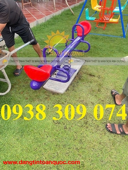 Bập bênh lò xo ngoài trời trẻ em, bập bênh đòn ngoài trời