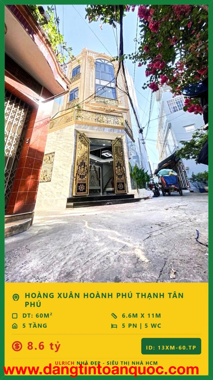 Biệt thự mini 5 tầng khu Tô Hiệu – Hoàng Xuân Hoành, gần chợ Bốn Xã