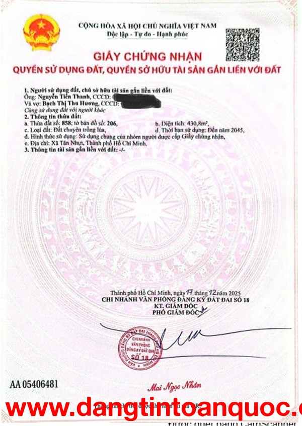 ĐẤT ĐẸP – GIÁ TỐT  – CHÍNH CHỦ CẦN BÁN GẤP tại Xã Tân Nhựt, Huyện Bình Chánh, TP HCM