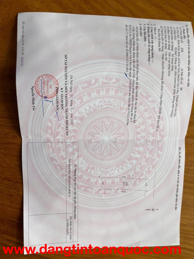 CHÍNH CHỦ CẦN BÁN 92 M2 ĐẤT KIM SƠN - THUẬN AN, GIÁ 65TR/M2, LH 0985865658