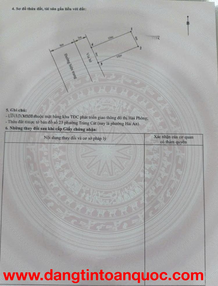 BÁN ĐẤT TĐC TRÀNG CÁT – HẢI AN – MẶT ĐƯỜNG 12M – GIÁ HƠN 2 TỶ
