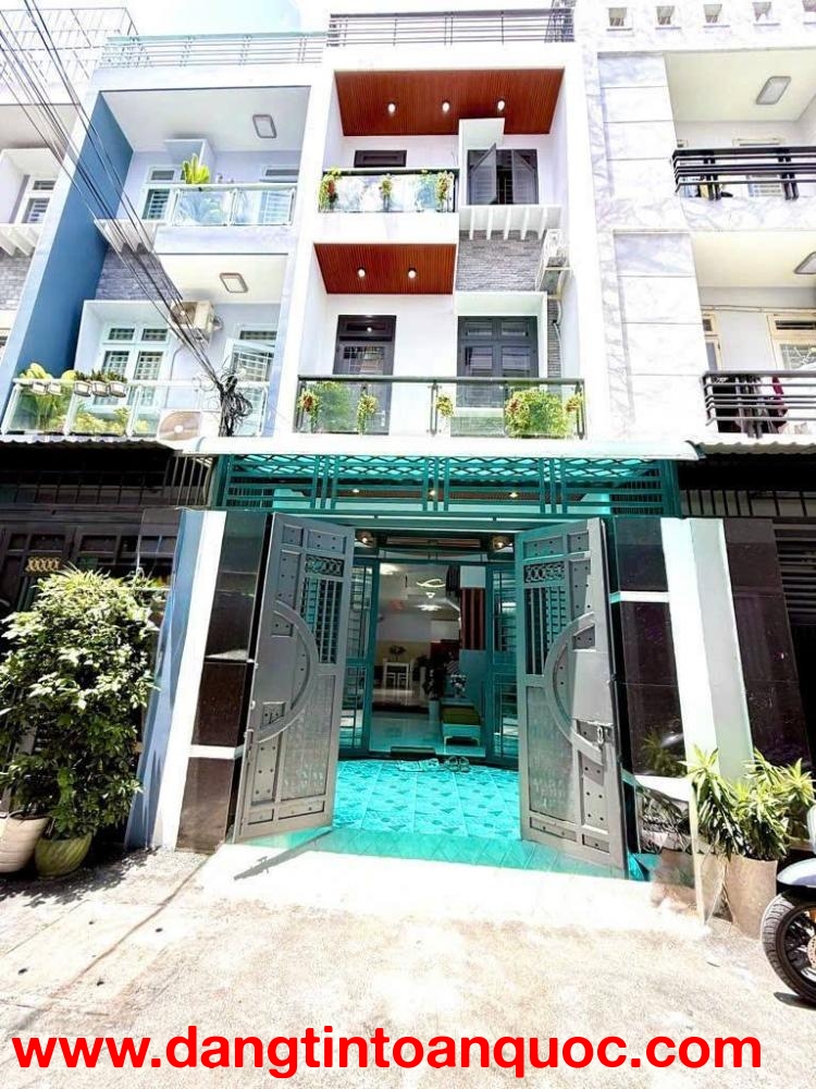 Siêu phẩm 4 tầng BTCT, ô tô ngủ trong nhà, 4m x 13m, gần chợ Thạch Đà, TT. Quận Gò Vấp, chỉ 6 tỷ nhỉ