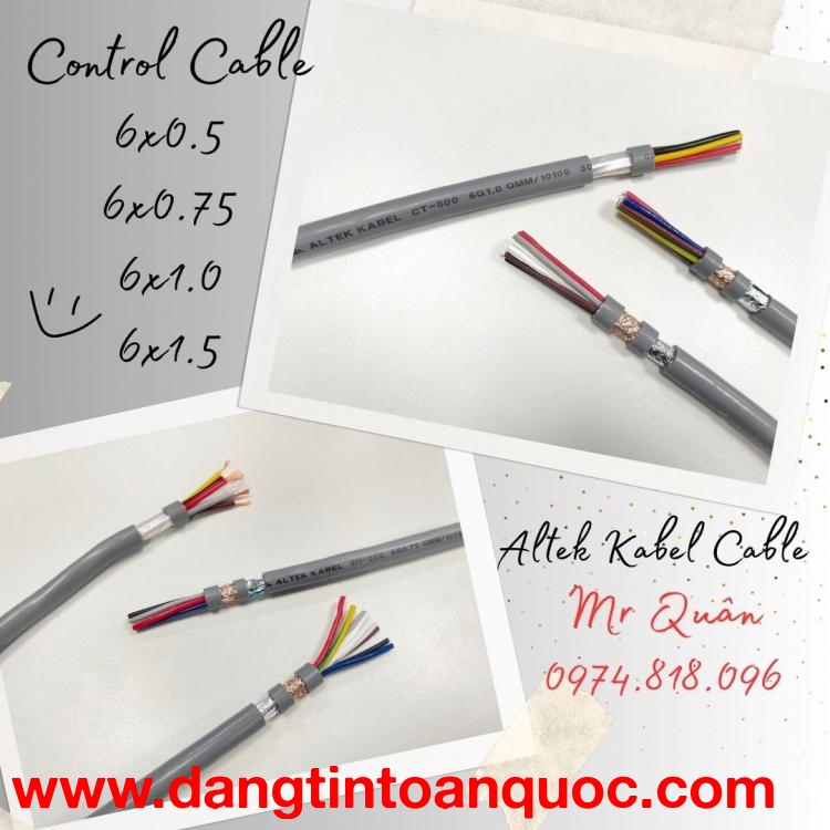 Cáp điện 6 lõi Altek Kabel, CT-500 SH-500