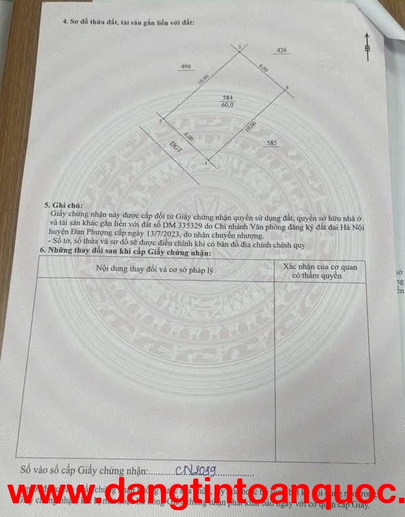60m đất đường thông tứ tung, ngay vườn hoa, Liên Hà - Ô Diên - Hà Nội