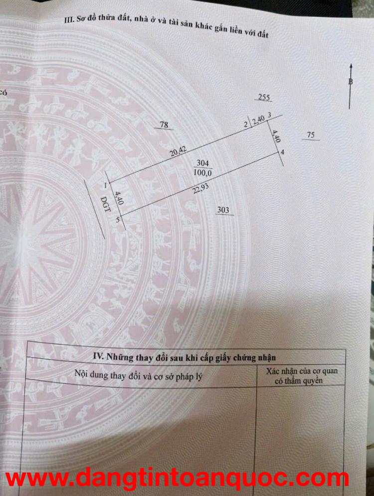 100m đất đường thông ô tô vào nhà tại Tiên Tân - Hồng Hà - Đan Phượng